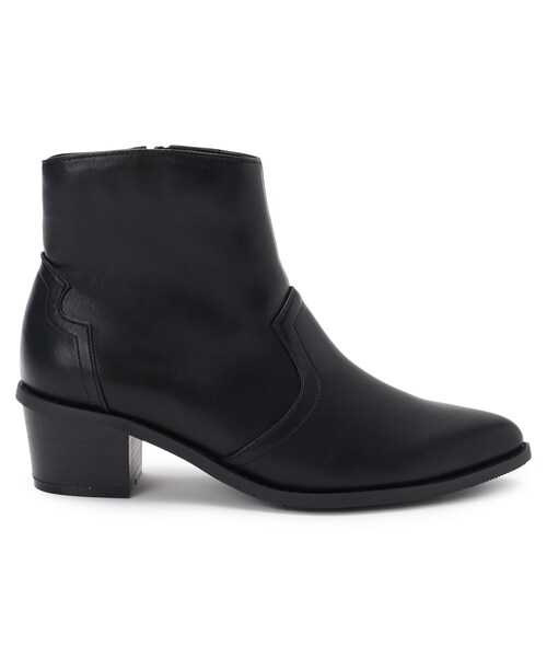 DRESKIP(ドレスキップ)の「◆ショートウェスタンブーツ(ブーツ・レディース・ブラック/ダークブラウン・35/45)」の4枚目の写真