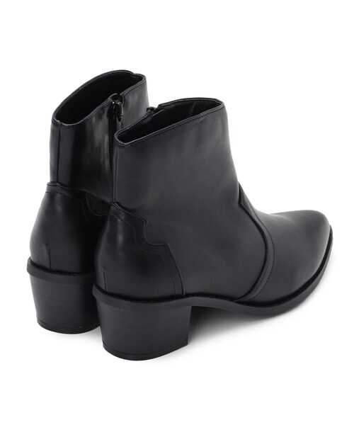 DRESKIP(ドレスキップ)の「◆ショートウェスタンブーツ(ブーツ・レディース・ブラック/ダークブラウン・35/45)」の5枚目の写真