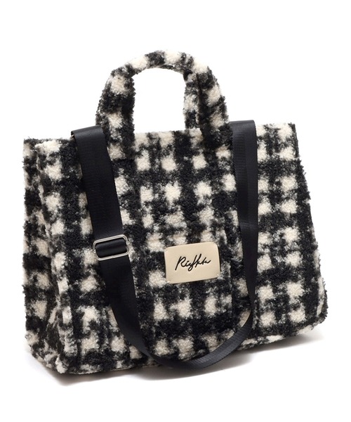 atmos pink（アトモスピンク）の「atmos pink RIEHATA × atmospink ビッグ ボアバッグ【SP】（トートバッグ・レディース・レッド/ブラック・FREE）」の13枚目の写真