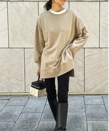 ulu | Side slit oversized pullover(スウェット)
