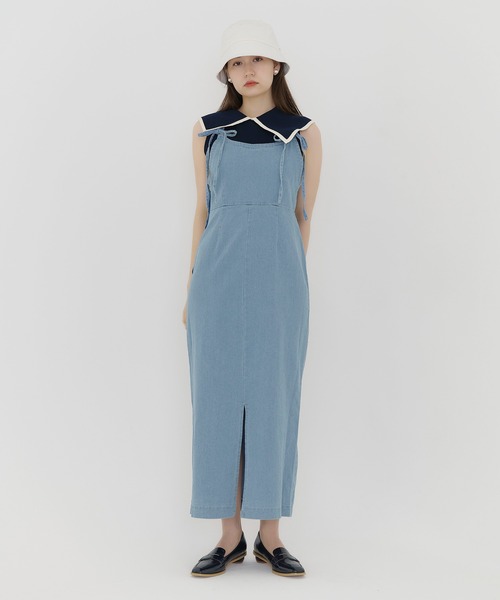 前後2WAY Iラインキャミワンピース TINA：JOJUN（ワンピース）｜TINA