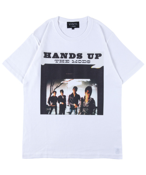 MEDICOM TOY(メディコムトイ)の「VINYL “THE MODS ” TEE HANDS UP(Tシャツ/カットソー・メンズ・ホワイト/ブラック・SMALL/MEDIUM/LARGE/X-LARGE)」の1枚目の写真