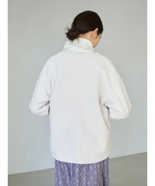 YECCA VECCA（イェッカヴェッカ）の「・フリースボンディングコーディガン＊（その他アウター・レディース・チャコールグレー/オフホワイト/カーキ・FREE）」の9枚目の写真