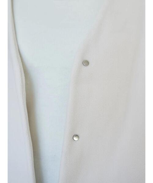 YECCA VECCA（イェッカヴェッカ）の「・フリースボンディングコーディガン＊（その他アウター・レディース・チャコールグレー/オフホワイト/カーキ・FREE）」の10枚目の写真