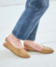 アシンメトリーフラットパンプス