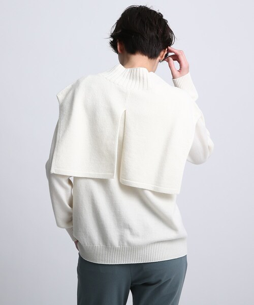 INDIVI(インディヴィ)の「◆【2点セット/日本製/洗える】ショートベストレイヤードニット(アンサンブル・レディース・オフホワイト/オレンジ/ベージュ系その他2・38)」の22枚目の写真