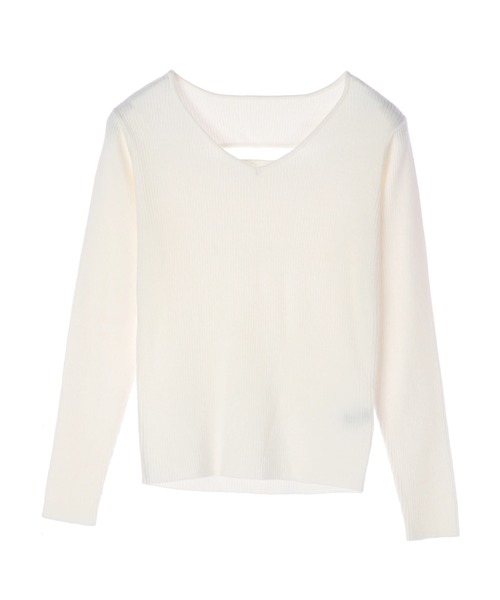 DURAS(デュラス)の「2WAYカッティングニットトップス(ニット/セーター・レディース・ベージュ/ワインレッド/ホワイト/ブラック・FREE)」の17枚目の写真