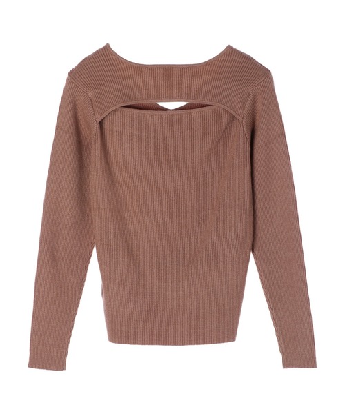 DURAS(デュラス)の「2WAYカッティングニットトップス(ニット/セーター・レディース・ベージュ/ワインレッド/ホワイト/ブラック・FREE)」の21枚目の写真