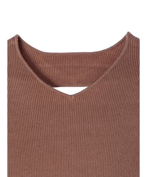 DURAS(デュラス)の「2WAYカッティングニットトップス(ニット/セーター・レディース・ベージュ/ワインレッド/ホワイト/ブラック・FREE)」の22枚目の写真