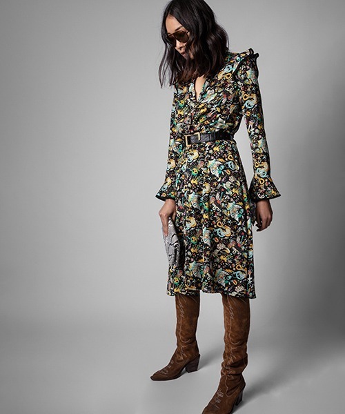 ZADIG&VOLTAIRE（ザディグ　エ　ヴォルテール）の「ROSIER PLISSE PARTY CIRCUS（ワンピース・レディース・ブラック・XS/S/M）」の4枚目の写真