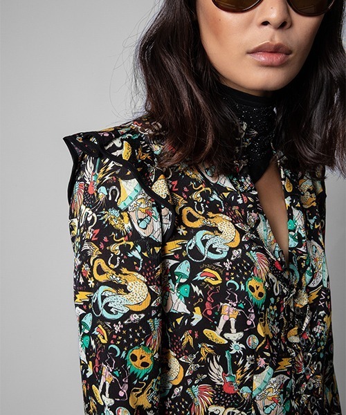 ZADIG&VOLTAIRE（ザディグ　エ　ヴォルテール）の「ROSIER PLISSE PARTY CIRCUS（ワンピース・レディース・ブラック・XS/S/M）」の2枚目の写真