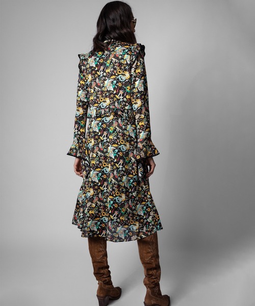 ZADIG&VOLTAIRE（ザディグ　エ　ヴォルテール）の「ROSIER PLISSE PARTY CIRCUS（ワンピース・レディース・ブラック・XS/S/M）」の6枚目の写真