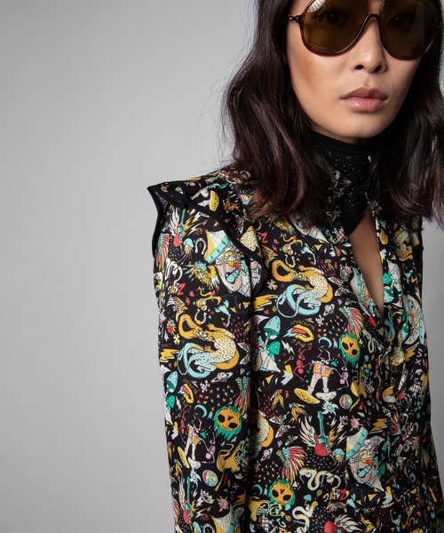 ZADIG&VOLTAIRE（ザディグ　エ　ヴォルテール）の「ROSIER PLISSE PARTY CIRCUS（ワンピース・レディース・ブラック・XS/S/M）」の7枚目の写真