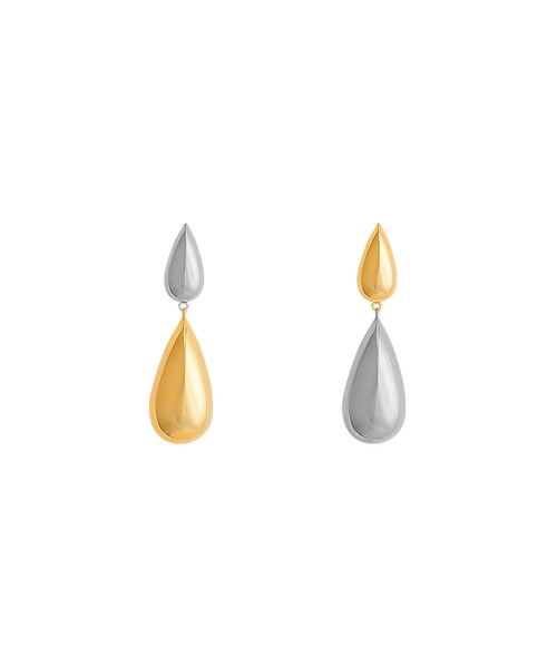 Leja（レジャ）の「【LEJA】ツインドロップピアス（イヤリング・レディース・ゴールド・FREE）」の10枚目の写真