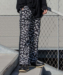 【GLOSTER/グロスター】Longchamp ヴィンテージプリント イージーパンツ フレアパンツ