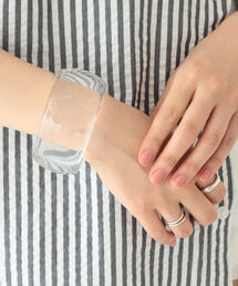 BEAMS BOY | BEAMS BOY / ワイド クリア ブレスレット(バングル/リストバンド)