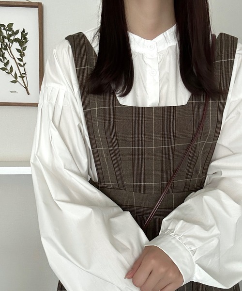 Cham.（チャム）の「チェックワンピース（ワンピース・レディース・ブラウン・F）」の17枚目の写真