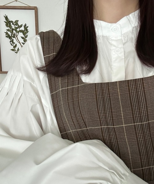 Cham.（チャム）の「チェックワンピース（ワンピース・レディース・ブラウン・F）」の16枚目の写真