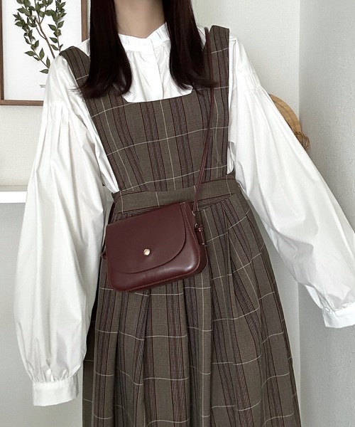 Cham.（チャム）の「チェックワンピース（ワンピース・レディース・ブラウン・F）」の15枚目の写真