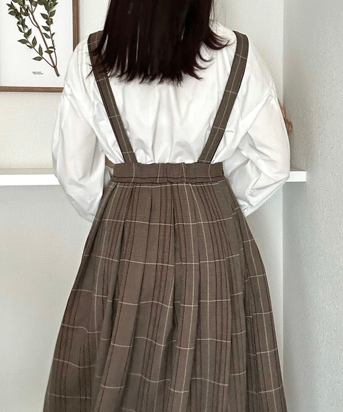 Cham.（チャム）の「チェックワンピース（ワンピース・レディース・ブラウン・F）」の8枚目の写真