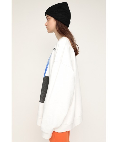 SLY（スライ）の「2 COLOR PHOTO SW/２カラーフォトスウェット（スウェット・レディース・ブラック/ホワイト/グレー・FREE）」の7枚目の写真