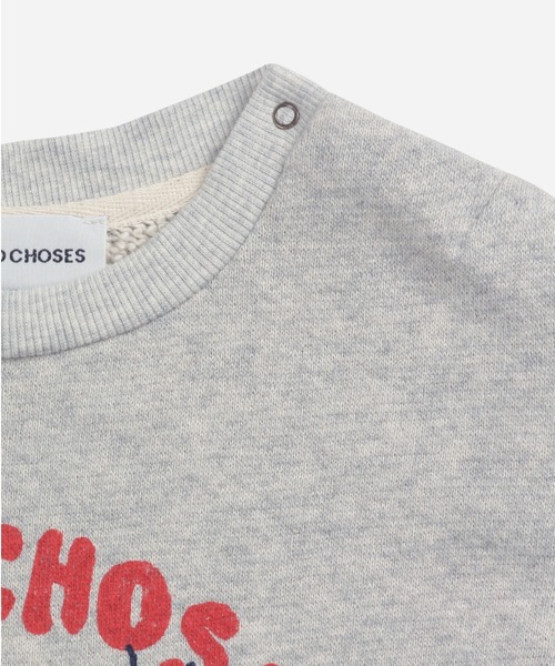 BOBO CHOSES（ボボショーズ）の「Sniffy Dog short sleeve T-shirt（Tシャツ/カットソー・キッズ・ライトグレー・6-12M/12-18M/24-36M/18-24M）」の3枚目の写真