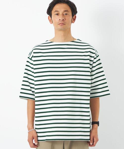 Uhr ボーダー バスク カットソー OEバスクボーダーカフスボタンTEE（Tシャツ／カットソー）｜B.C
