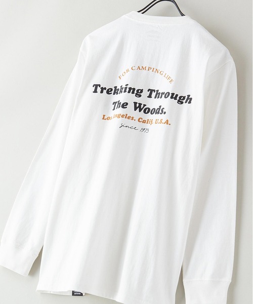 OUTDOOR PRODUCTS APPAREL(アウトドアプロダクツアパレル)の「【OUTDOOR PRODUCTS/アウトドアプロダクツ】USAコットン CAMPモチーフロンT バックプリント(Tシャツ/カットソー・メンズ・ブルー系その他/ホワイト/ブラック/カーキ/ベージュ/ホワイト系その他・MEDIUM/X-LARGE/LARGE/SMALL)」の3枚目の写真