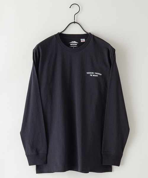 OUTDOOR PRODUCTS APPAREL(アウトドアプロダクツアパレル)の「【OUTDOOR PRODUCTS/アウトドアプロダクツ】USAコットン CAMPモチーフロンT バックプリント(Tシャツ/カットソー・メンズ・ブルー系その他/ホワイト/ブラック/カーキ/ベージュ/ホワイト系その他・MEDIUM/X-LARGE/LARGE/SMALL)」の11枚目の写真