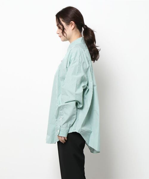 THE SHINZONE(ザ シンゾーン)の「STRIPE DADDY SHIRTS(シャツ/ブラウス・レディース・グリーン/レッド/ブラック・REGULAR)」の4枚目の写真