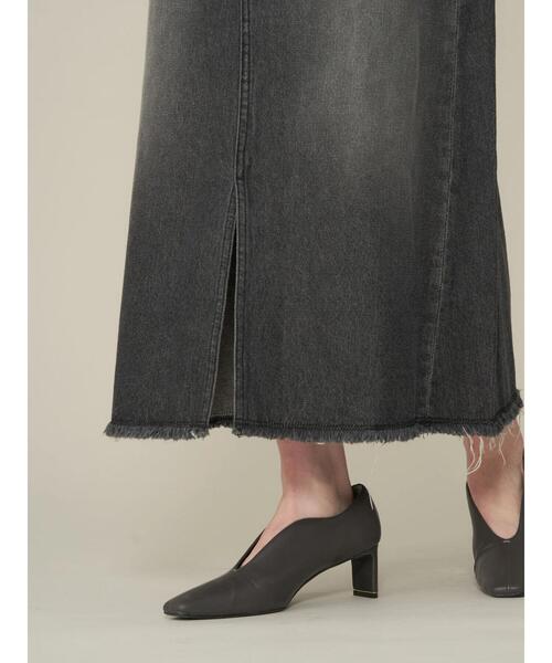 AMERICAN HOLIC（アメリカンホリック）の「デニムＡラインスカート（デニムスカート・レディース・グレー/ライトインディゴブルー・S/M/L）」の6枚目の写真