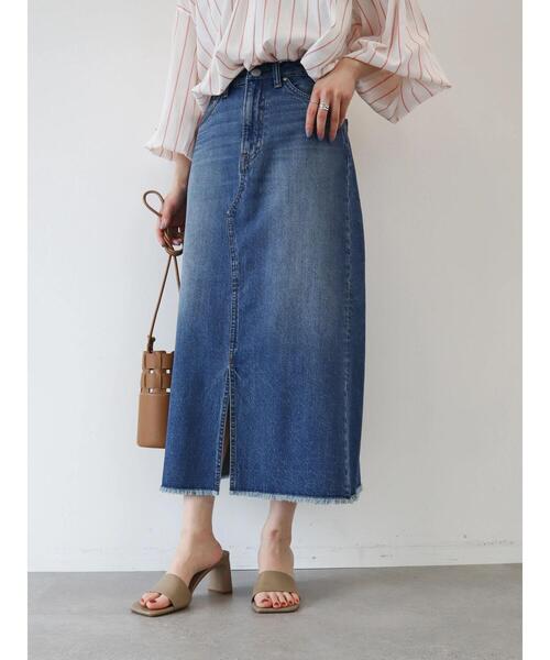 AMERICAN HOLIC（アメリカンホリック）の「デニムＡラインスカート（デニムスカート・レディース・グレー/ライトインディゴブルー・S/M/L）」の16枚目の写真