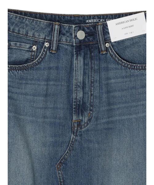 AMERICAN HOLIC（アメリカンホリック）の「デニムＡラインスカート（デニムスカート・レディース・グレー/ライトインディゴブルー・S/M/L）」の21枚目の写真