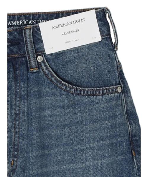 AMERICAN HOLIC（アメリカンホリック）の「デニムＡラインスカート（デニムスカート・レディース・グレー/ライトインディゴブルー・S/M/L）」の22枚目の写真