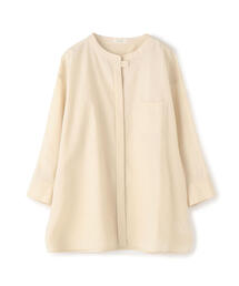 コットンキュプラコードボイル クルーネックシャツ