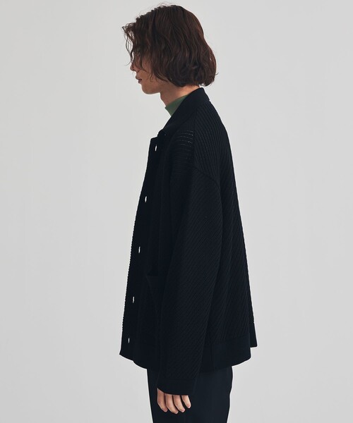LiNoH 【リノー】 ニット LiNoH（リノー）の「MESH KNIT SHIRT JACKET（カーディガン