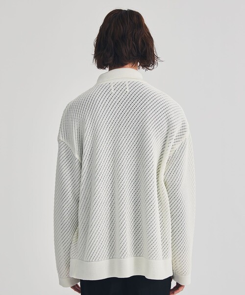 LiNoH 【リノー】 ニット LiNoH（リノー）の「MESH KNIT SHIRT JACKET（カーディガン