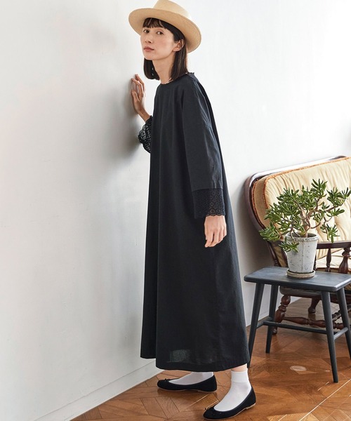 Sunny clouds（サニークラウズ）の「サニークラウズレース好き魔女ワンピ＜レディース＞（ワンピース・レディース・ブラック・MEDIUM/LARGE/X-LARGE/XX-LARGE/NM）」の5枚目の写真