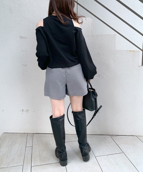 OLIVE des OLIVE（オリーブデオリーブ）の「ハイウエストショートパンツ（その他パンツ・レディース・オフホワイト/グレー/ブラック・FREE）」の5枚目の写真