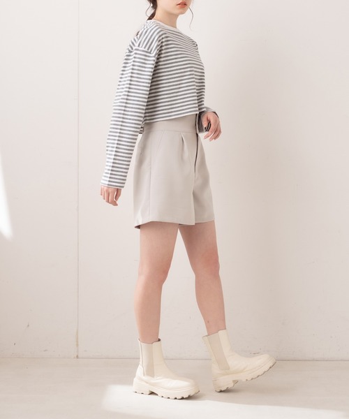 OLIVE des OLIVE（オリーブデオリーブ）の「ハイウエストショートパンツ（その他パンツ・レディース・オフホワイト/グレー/ブラック・FREE）」の10枚目の写真