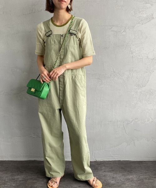 MILLER（ミラー）の「【LaLa Begin 8・9月号掲載】[MILLER/ミラー] 別注 配色5分袖 クルーネックボーダーTシャツ（Tシャツ/カットソー・レディース・ライトブルー/ブラウン/ライム/オレンジ/ブルー/グリーン・F）」の8枚目の写真