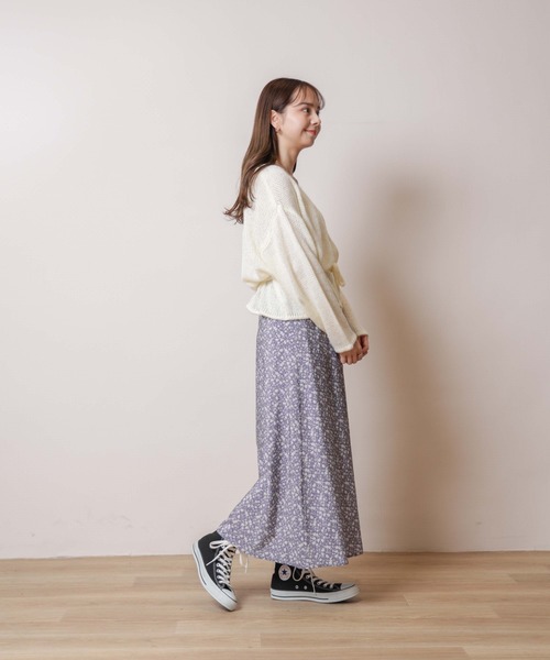 flower（フラワー）の「エアリーニットカーディガン（カーディガン/ボレロ・レディース・パープル/アイボリー・FREE）」の19枚目の写真