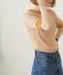 SENSE OF PLACE by URBAN RESEARCH | リンガーボーダーTシャツ(5分袖)(Tシャツ/カットソー)