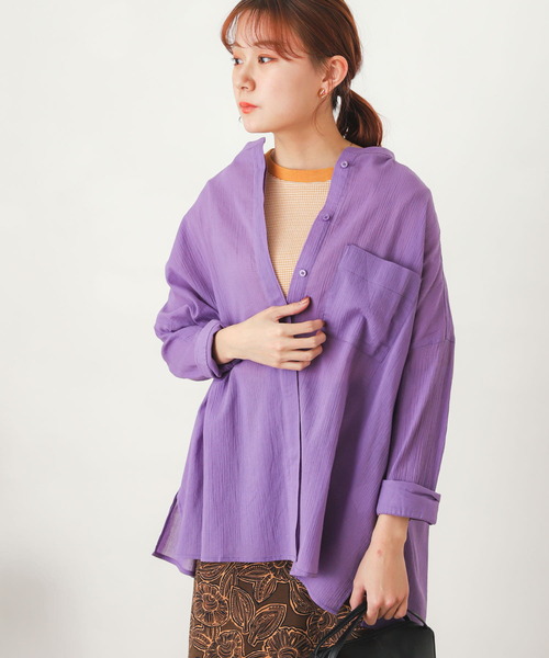 SENSE OF PLACE by URBAN RESEARCH(センスオブプレイスバイアーバンリサーチ)の「リンガーボーダーTシャツ(5分袖)(Tシャツ/カットソー・レディース・ブラック系その他/グリーン系その他/ブルー系その他/パープル系その他/イエロー系その他/オレンジ系その他/ピンク・ONE)」の19枚目の写真