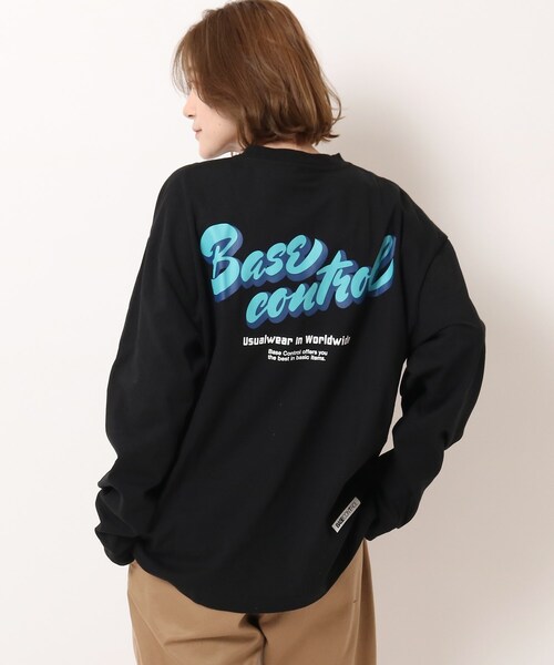 BASECONTROL(ベースコントロール)の「◆コットン天竺 ロゴグラフィックバリエーション ロンT(Tシャツ/カットソー・レディース・ブラック/アイボリー/ダークグレー/グレー系その他/グレー系その他2/ブラック系/ブラック系1/アイボリー系/アイボリー系1・99)」の3枚目の写真