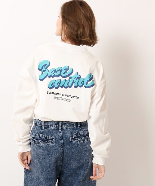 BASECONTROL(ベースコントロール)の「◆コットン天竺 ロゴグラフィックバリエーション ロンT(Tシャツ/カットソー・レディース・ブラック/アイボリー/ダークグレー/グレー系その他/グレー系その他2/ブラック系/ブラック系1/アイボリー系/アイボリー系1・99)」の8枚目の写真