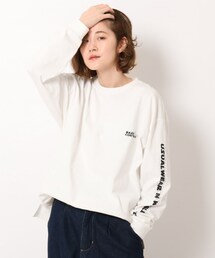 BASECONTROL（ベースコントロール）の「◆コットン天竺 ロゴグラフィックバリエーション ロンT（Tシャツ/カットソー）」