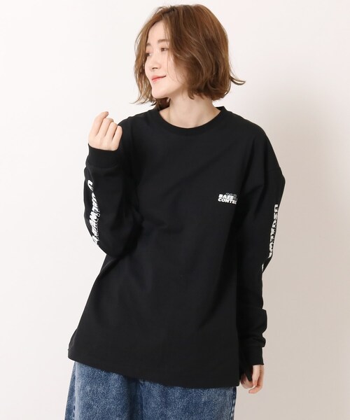 BASECONTROL(ベースコントロール)の「◆コットン天竺 ロゴグラフィックバリエーション ロンT(Tシャツ/カットソー・レディース・ブラック/アイボリー/ダークグレー/グレー系その他/グレー系その他2/ブラック系/ブラック系1/アイボリー系/アイボリー系1・99)」の2枚目の写真