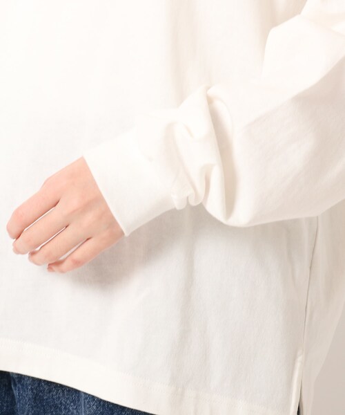 BASECONTROL(ベースコントロール)の「◆コットン天竺 ロゴグラフィックバリエーション ロンT(Tシャツ/カットソー・レディース・ブラック/アイボリー/ダークグレー/グレー系その他/グレー系その他2/ブラック系/ブラック系1/アイボリー系/アイボリー系1・99)」の14枚目の写真