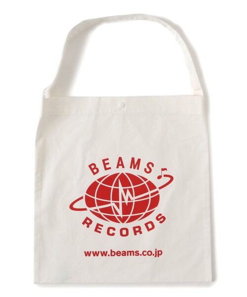 BEAMS RECORDS(ビームスレコーズ)の「Twill Cotton Shopper(エコバッグ/サブバッグ・メンズ・ホワイト・ONE SIZE)」の2枚目の写真